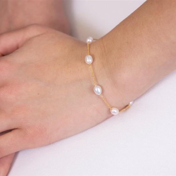 by JoAnn Armband Armband schmal mit Süsswasser Perle