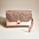 by JoAnn Clutch Handtasche mit Pailletten in Rosa